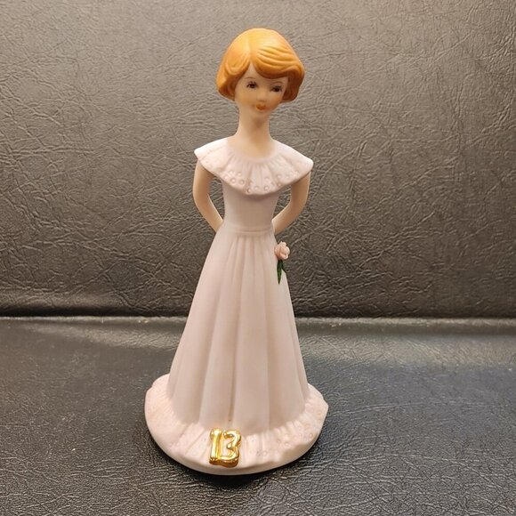 Enesco Growing Up Girls “Brunette Age 13” Porcelain Figurine - Picture 1 of 6